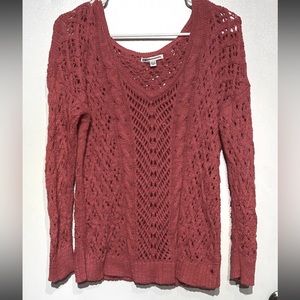 medium American Eagle Pink Knit Sweater